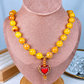 Collar de Acrilico y Chapa de Oro CC2615-5