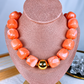 Collar de Acrilico y Chapa de Oro CC2613-9