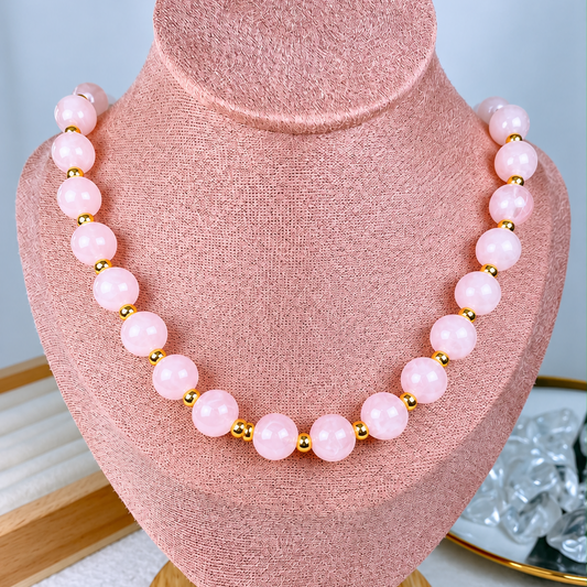 Collar de Acrilico y Chapa de Oro CC2540-6