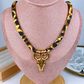 Collar Vaquero de Tela con Dije de Acero Inoxidable CAI3549-3