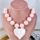 Collar Acrilico y Chapa de Oro CC2609-2