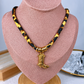 Collar Vaquero de Tela con Dije de Acero Inoxidable CAI3549-1
