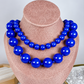 Collar Doble de Acrilico y Chapa de Oro CC2610-2
