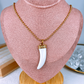 Collar de Acero Inoxidable Con Dije de Chapa de Oro CAI3548-1