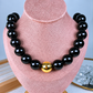 Collar de Acrilico y Chapa de Oro CC2612-1