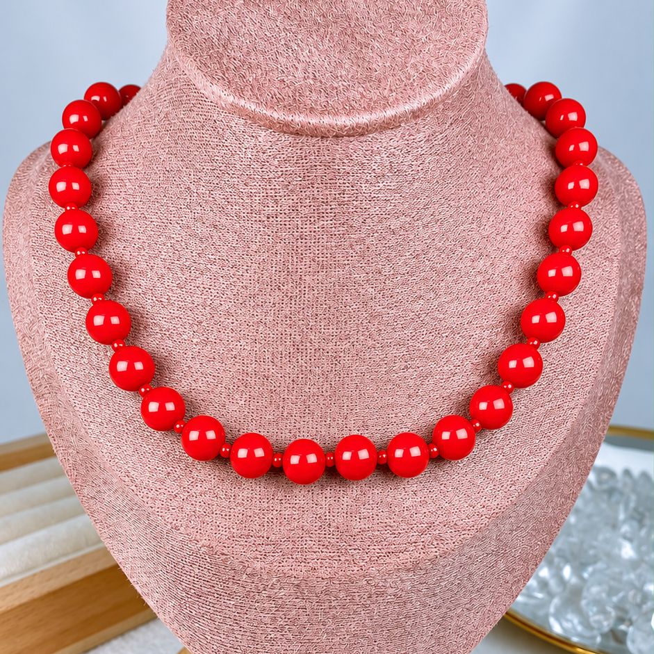 Collar de Acrilico y Chapa de Oro CC2619-1