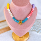Collar de Piedra Natural y Chapa de Oro CC2622-1