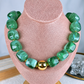 Collar de Acrilico y Chapa de Oro CC2613-5