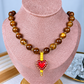 Collar de Acrilico y Chapa de Oro CC2615-4