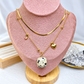 Collar Doble de Acero Inoxidable y Resina CAI3560-1