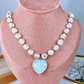 Collar de Acrilico y Chapa de Oro CC2614-1