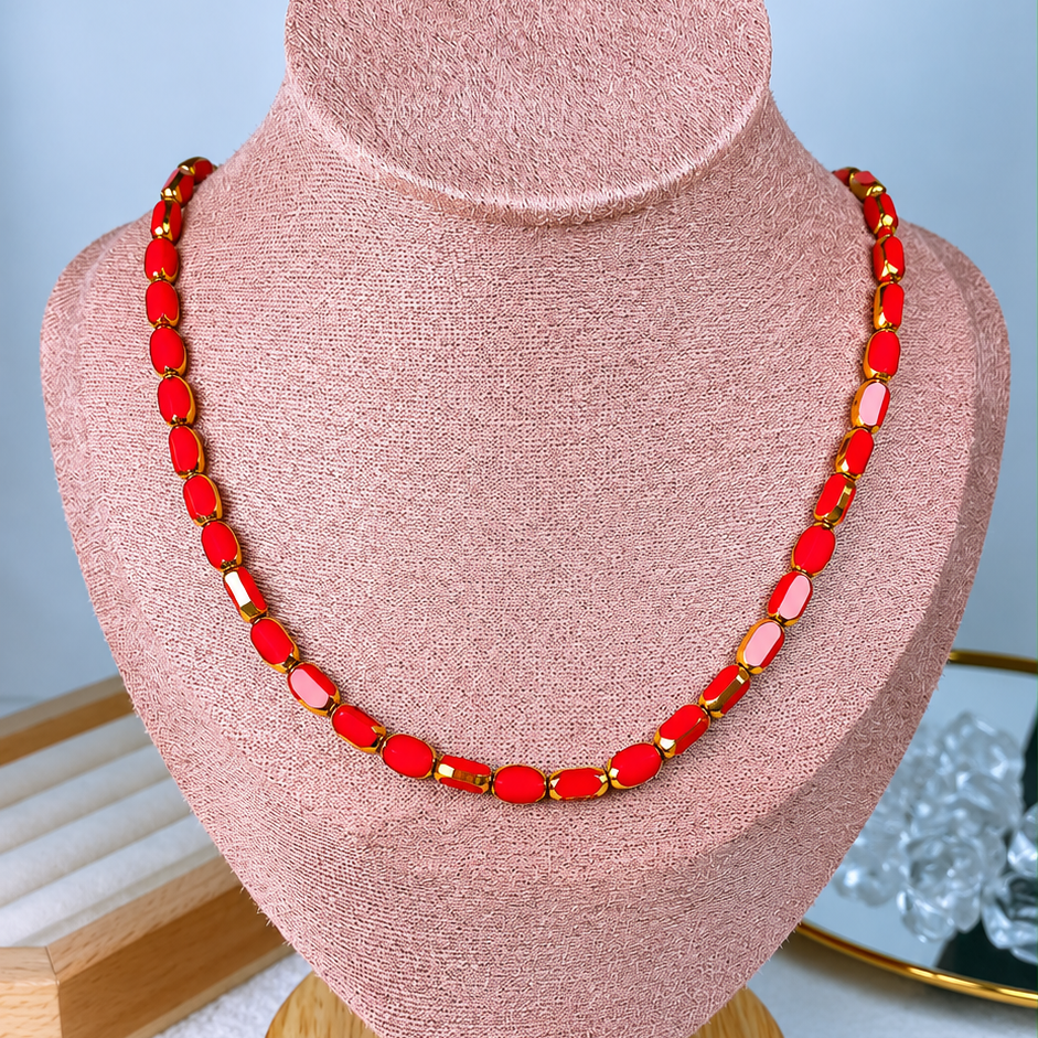 Collar de Acero Inoxidable y Cristal CAI3546-1