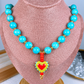 Collar de Acrilico y Chapa de Oro CC2615-7