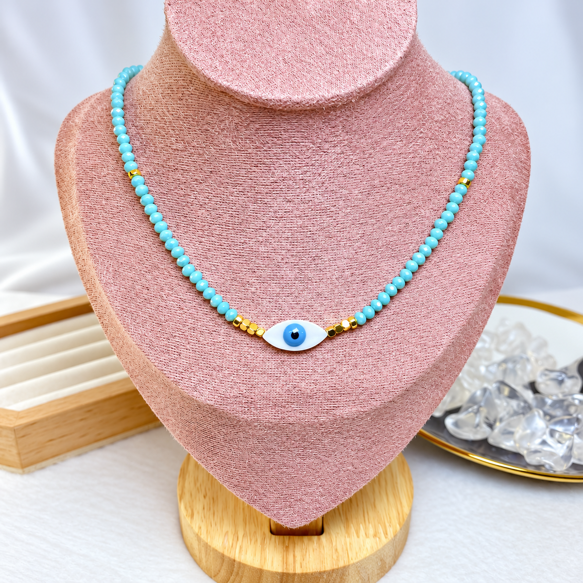 Collar de Resina y Acero Inoxidable CAI3557-1