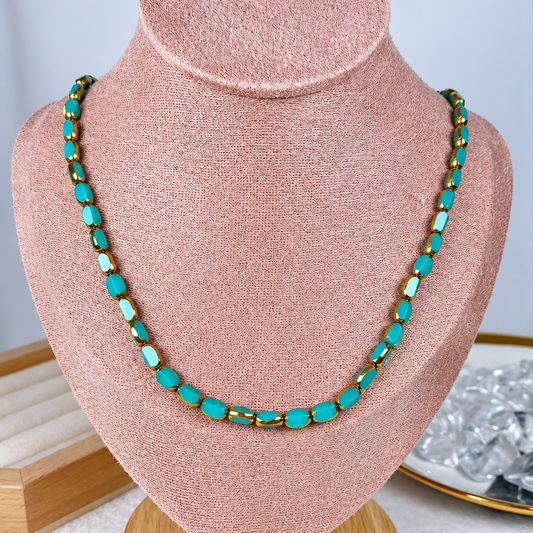 Collar de Acero Inoxidable y Cristal CAI3546-4