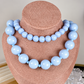 Collar Doble de Acrilico y Chapa de Oro CC2610-3
