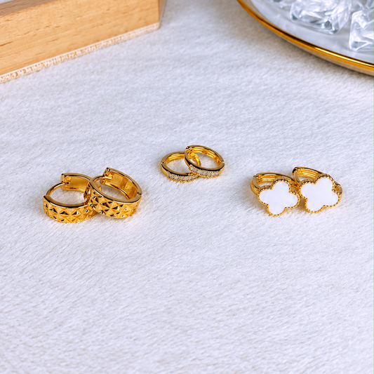Set de Aretes de Oro Laminado COA2940-4