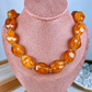 Collar de Acrilico y Chapa de Oro CC2620-2