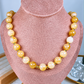 Collar de Acrilico y Chapa de Oro CC2540-10