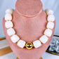 Collar de Acrilico y Chapa de Oro CC2613-1