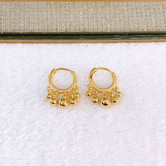 Arete de Chapa de Oro COA2740-1