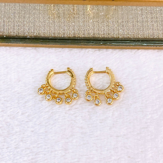Arete de Chapa de Oro COA2739-1
