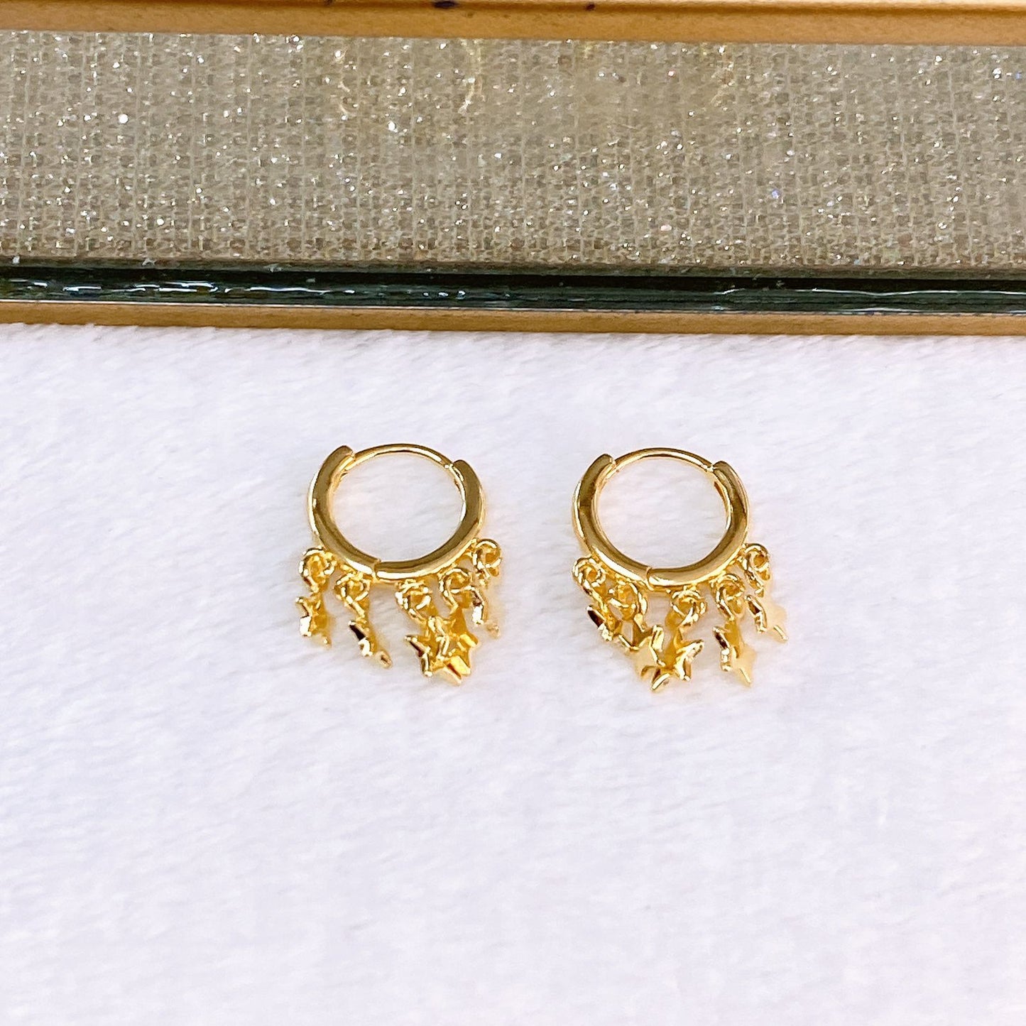 Arete de Chapa de Oro COA2742-1