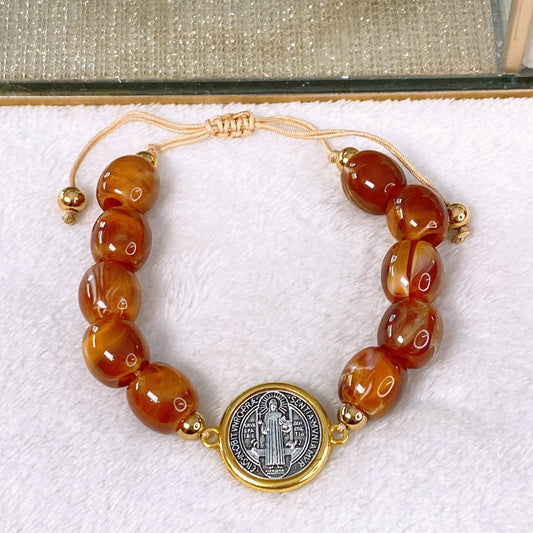 Pulsera de Acrilico y Acero Inoxidable PAI1665-1