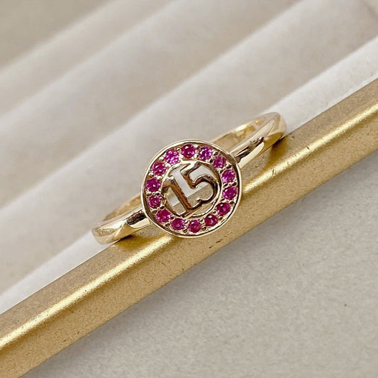 Anillo Chapa de Oro Ajustable ACO300-3