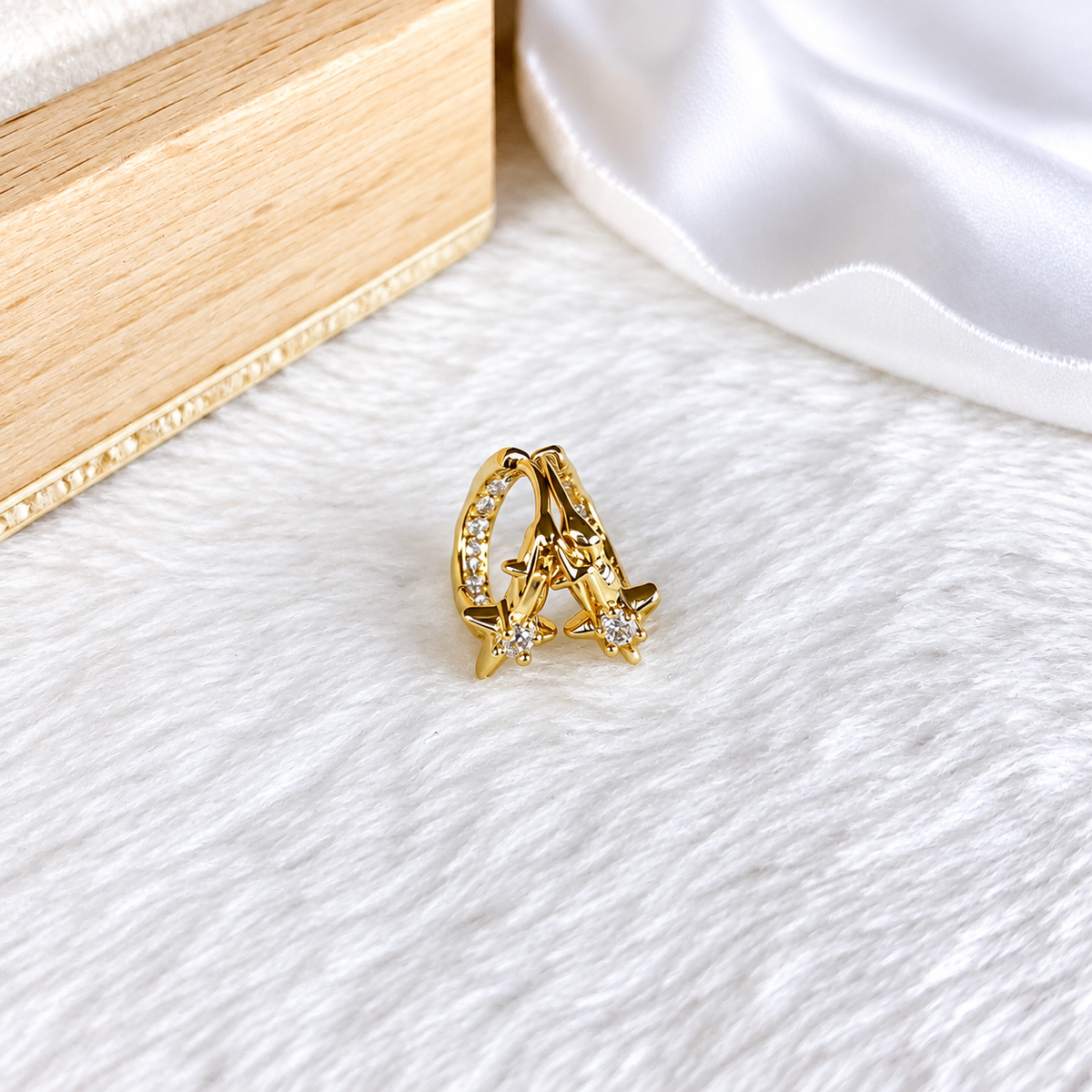 Arete de Chapa de Oro COA2946-1