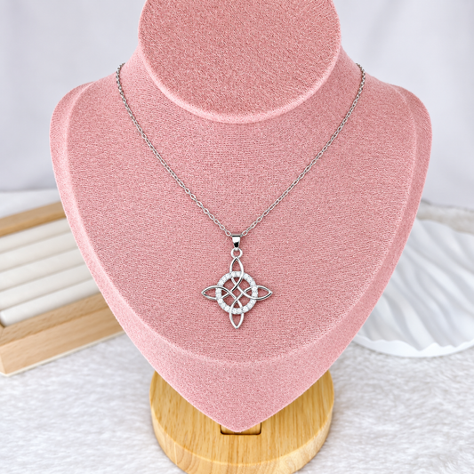 Collar de Acero Inoxidable con Dije de Chapa de Oro CAI3504-2