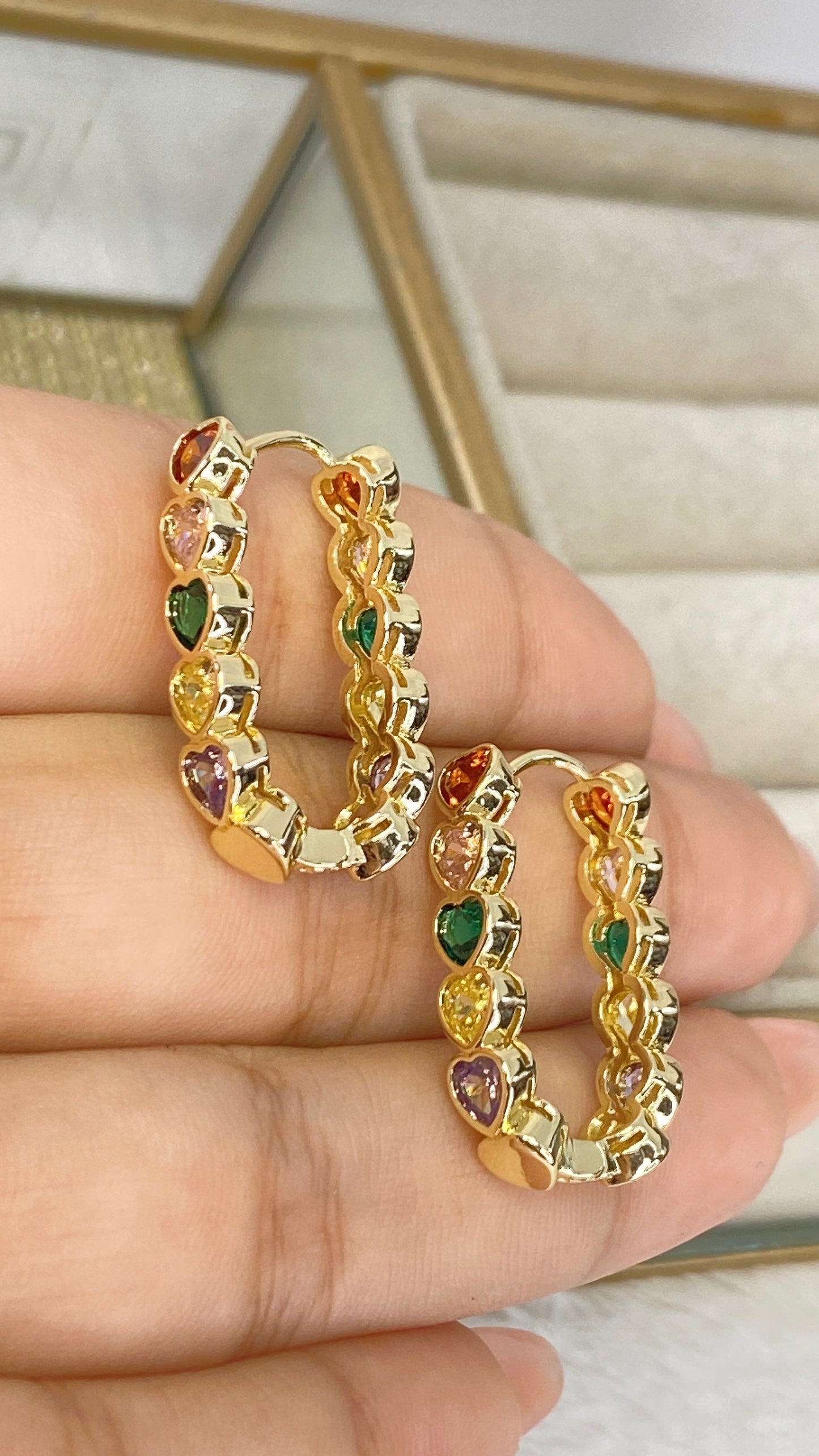 Arete de Chapa de Oro COA1841-1