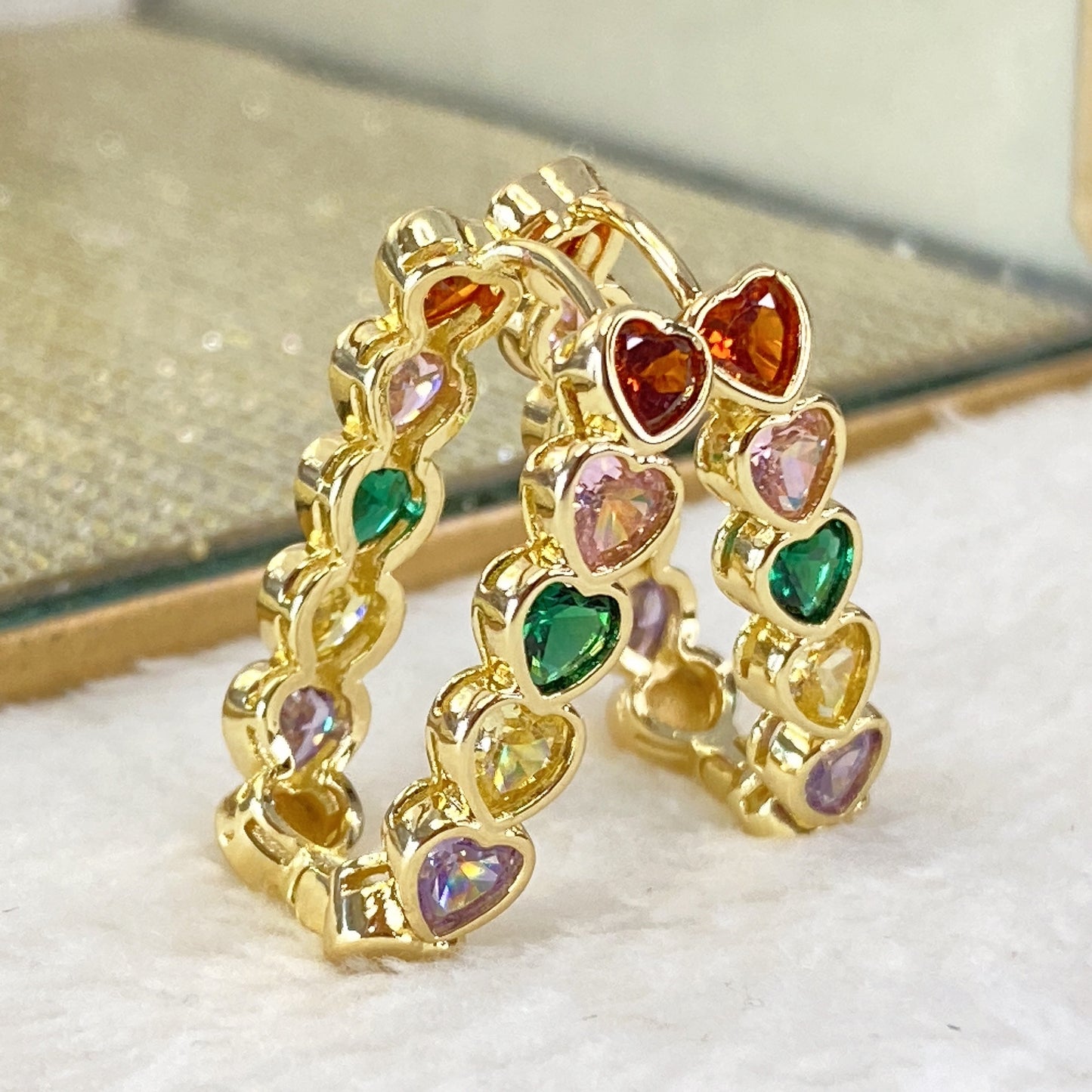 Arete de Chapa de Oro COA1841-1