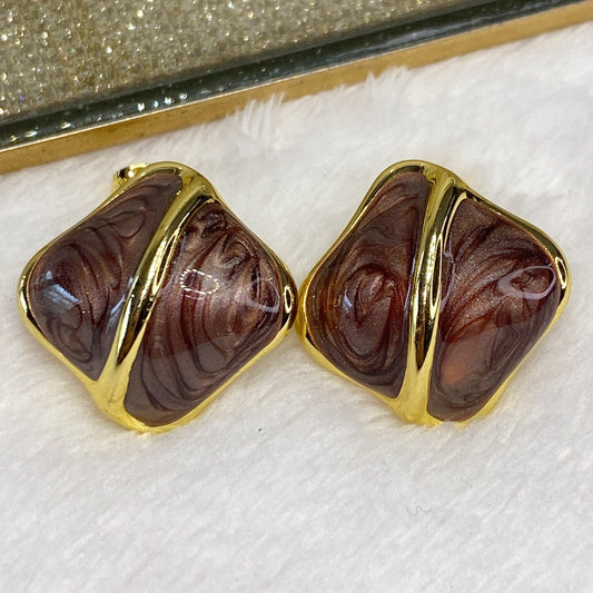 Arete de Chapa de Oro COA1876-2
