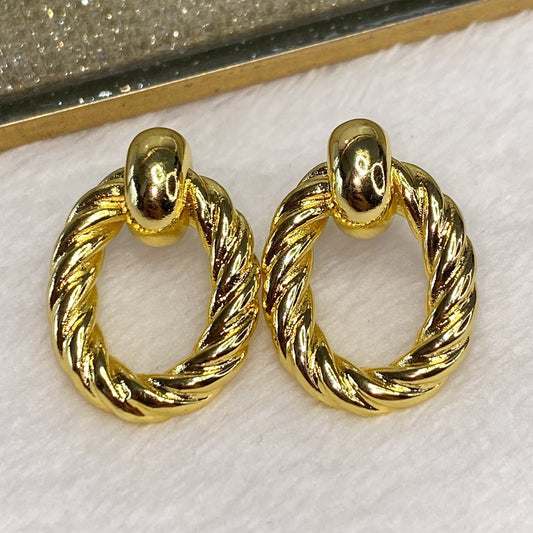 Arete de Chapa de Oro COA1875-1