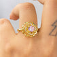 Anillo de Chapa de Oro Giratorio Ajustable ACO1412-1