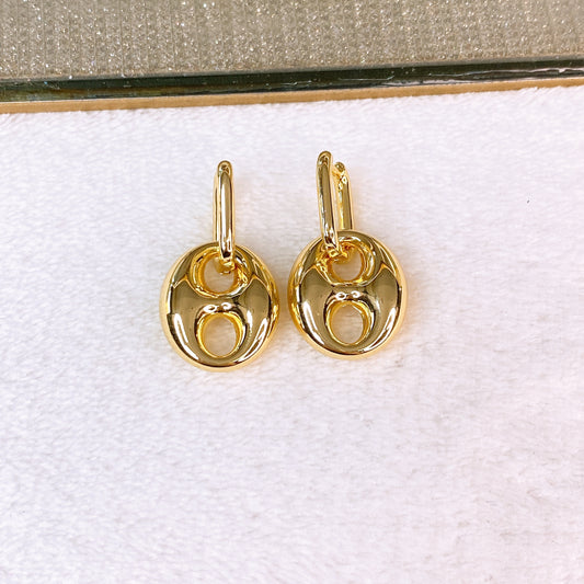 Arete de Chapa de Oro COA2731-1
