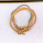Set Pulseras de Chapa de Oro COP1879-2