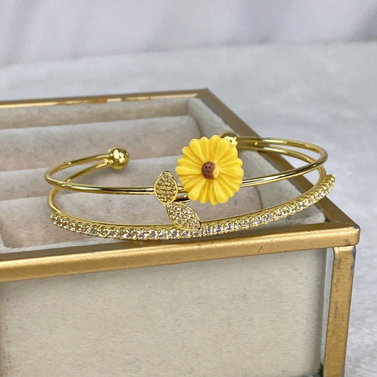 Pulsera de Chapa de Oro con Zirconias COP1609-1