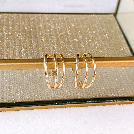 Arete de Chapa de Oro COA2824-1