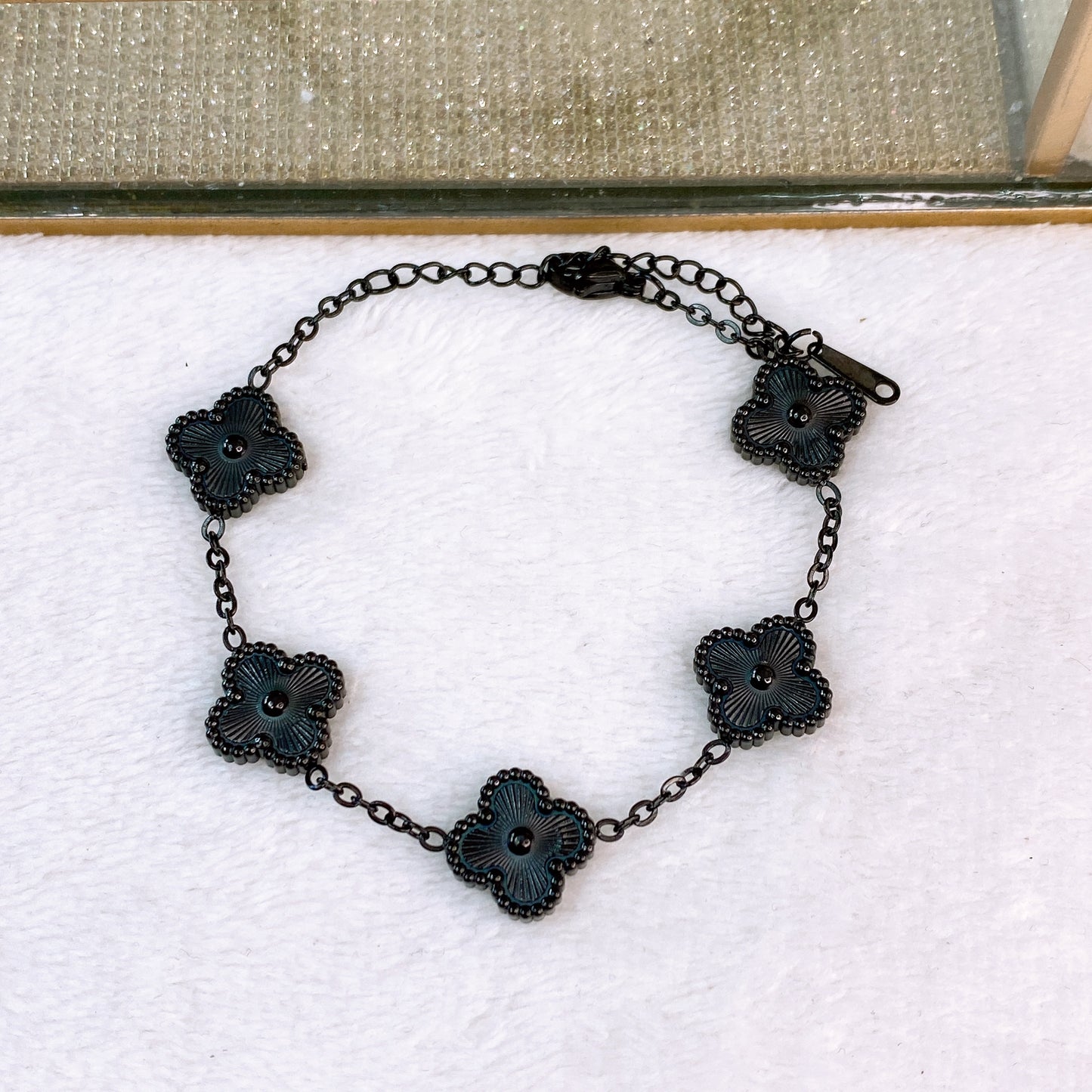Pulsera de Acero Inoxidable de Trebol Mediano PAI1543-1