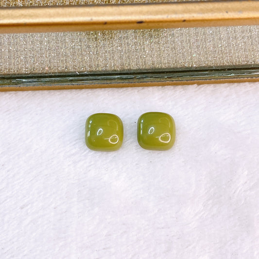 Arete de Chapa de Oro y Acrilico COA2827-4