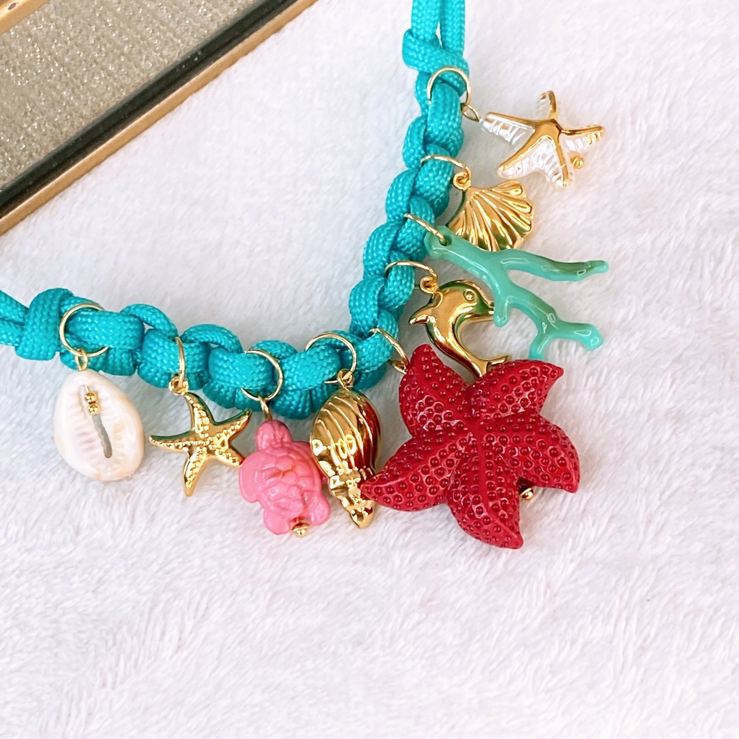 Collar de Liston con dijes de Acero Inoxidable CAI3348-1