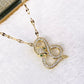 Collar de Acero Inoxidable y Dije de Chapa de Oro CAI2445-1