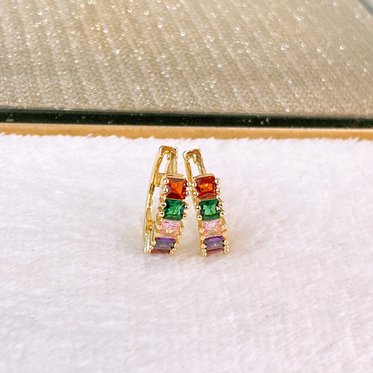 Arete de Chapa de Oro COA2629-5