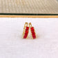 Arete de Chapa de Oro COA2629-4