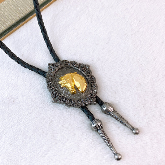 Collar de Cuero Sintético con Dije de Aleación CB922-1