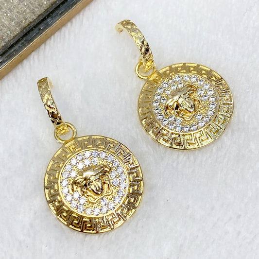 Arete de Chapa de Oro COA1784-1