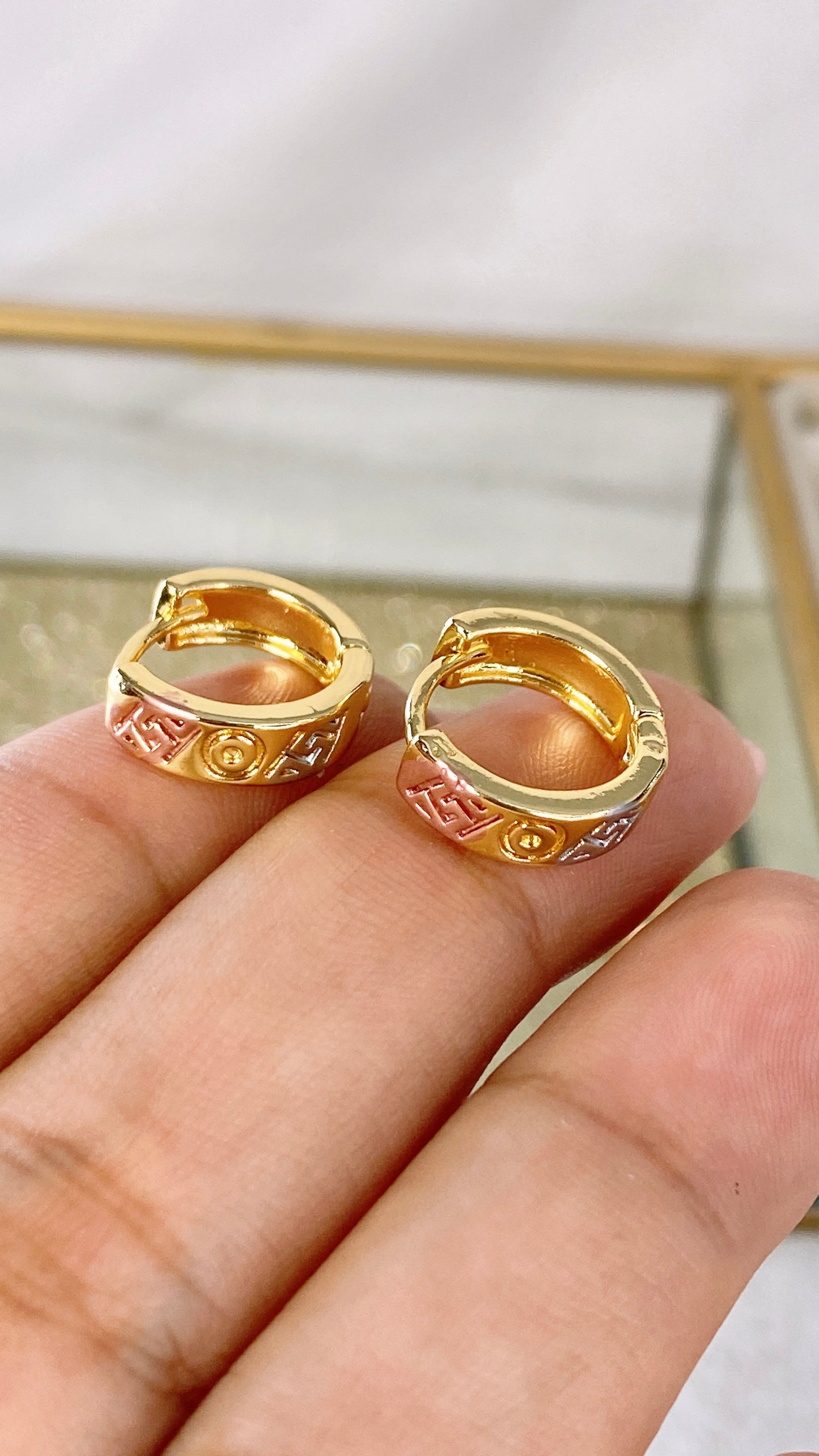 Arete Chapa de Oro COA1938-1