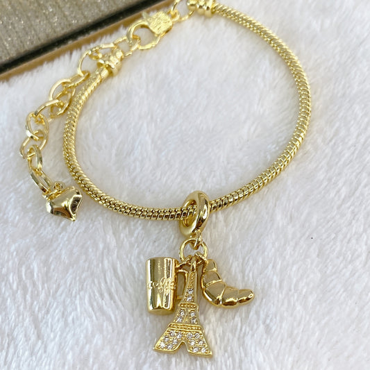 Pulsera de Chapa de Oro COP1426-1